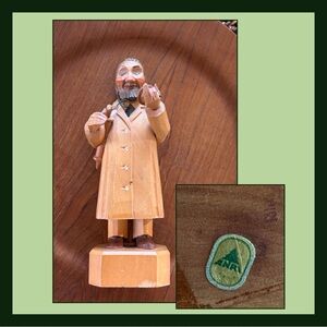ANRI-Style Hand-Carved Wood Doctor Vintage Figurine – Italy Tyrol/Gröden School